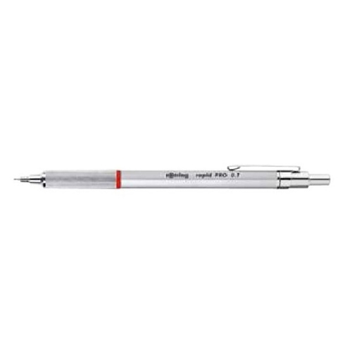 Rotring 1904256 Rapid Pro Mechanical Pencil, 0.70mm, Silver Chrome