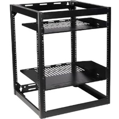 Sanus CFR1615-B1 Sanus CFR1615 15U AV Rack Stackable Open Frame Network Rack, EcoSystem Compatible