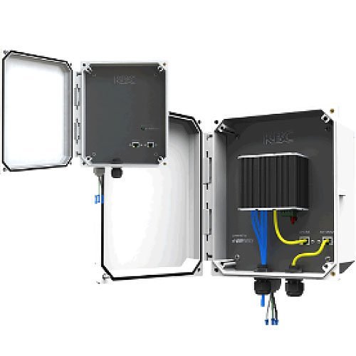 KBC Networks PWB-S4-G1 PWB PowerBox Enclosure for Pole Mounted Security, 4-Port PoE, Non-PoE Port