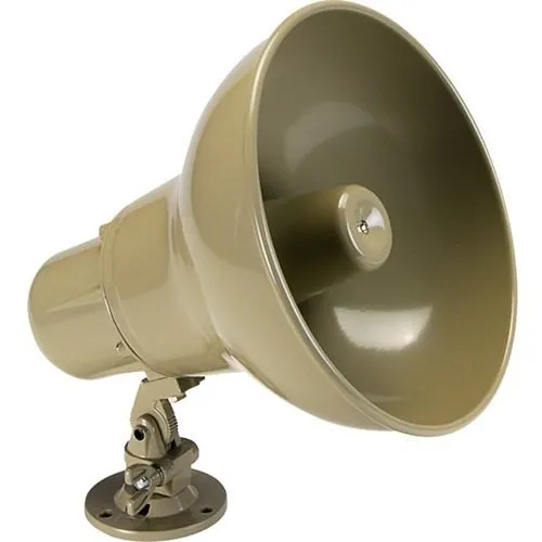 Quam QH16T Double Re-Entrant Horn Speaker with 16W 25/70V Transformer, Tan
