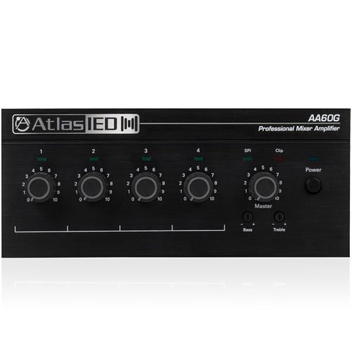 AtlasIED AA60G 4-Input, 60W Mixer Amplifier with Global Power Supply