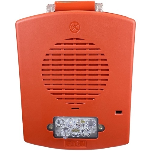 Eaton EL3RHS-FR Horn, Lens Fire with Third Plate, Red