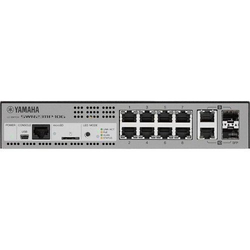 Yamaha SWR2311P-10G Intelligent L2 Network Switch With Poe, for Dante Audio Networks