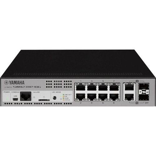 Yamaha SWR2311P-10G Intelligent L2 Network Switch With Poe, for Dante Audio Networks