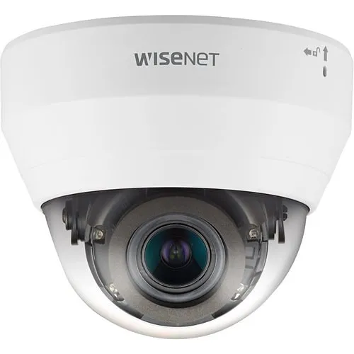 Hanwha QND-6082R Q-Series 2MP IR Vandal Dome Camera, 3.2-10mm Varifocal Lens, White