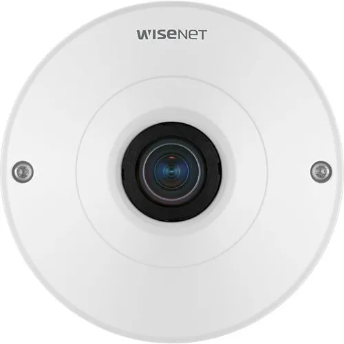 Hanwha QNF-9010 Q-Series 12MP Fisheye Camera, 1.08mm Fixed Lens, White