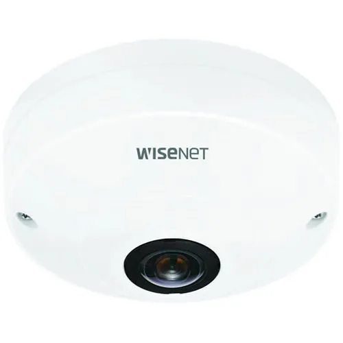 Hanwha QNF-9010 Wisenet Q-Series 12MP Fisheye Camera, 1.08mm Fixed Lens