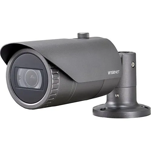 Hanwha QNO-8080R Q-Series 5MP IR Bullet Camera, 3.2-10mm Varifocal Lens, Dark Gray