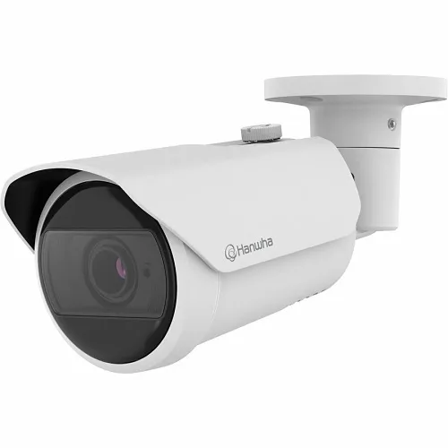 Hanwha QNO-C8083R Q-Series 5MP IR Bullet Camera 3-10mm Motorized Varifocal Lens, White