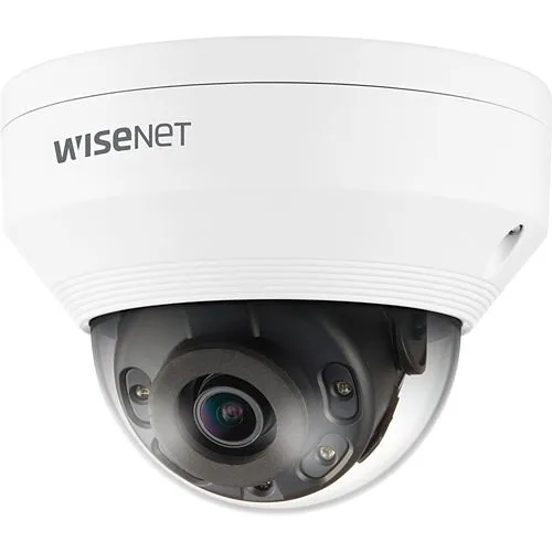 Hanwha QNV-6012R1 Q-Series 2MP IR Vandal Dome Camera, 2.8mm Fixed Lens, 0.03 Lux, White