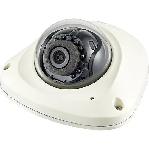 Hanwha QNV-6024RM Q-Series 2MP IR Mobile Vandal Flat Camera, 3.6mm Fixed Lens, Ivory
