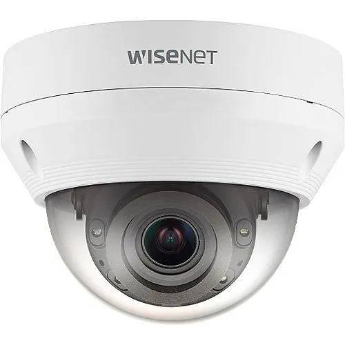 Hanwha QNV-6082R1 Q-Series 2MP Outdoor IR Vandal Dome Camera, 3.2-10mm Varifocal Lens White