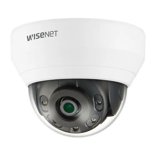 Hanwha QNV-7012R Series 4MP IR Vandal IP Dome Camera, 2.8mm Lens, White