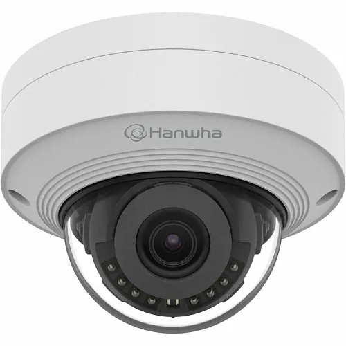 Hanwha QNV-C8011R Q-Series 5MP AI IR Mini Vandal Dome Camera 3.0mm Fixed Lens, White