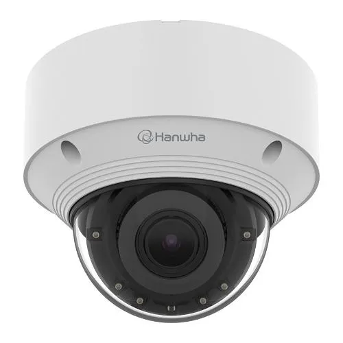 Hanwha QNV-C8083R Q-Series 5MP IR Vandal Dome Camera 3.2-10.2mm Motorized Varifocal Lens, White