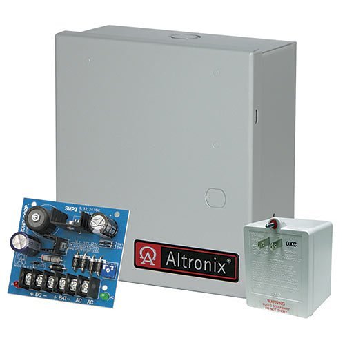 Altronix SMP3ET Power Supply Charger with TP1640, Single Output, 6/12VDC at 2.5A, BC100 Enclosure