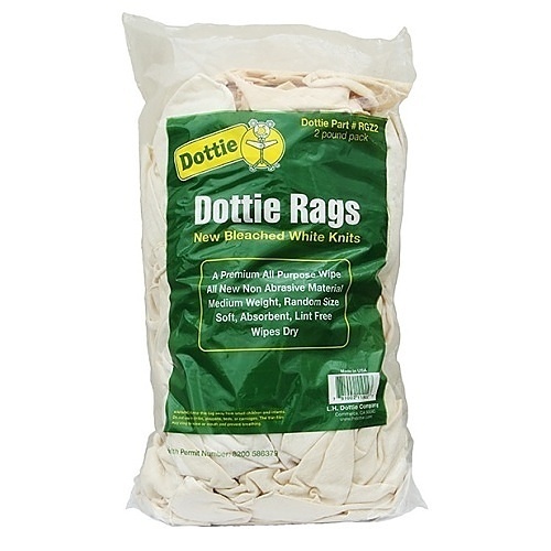 Dottie RGZ2 New Knit Rags, 2lb Bag, White