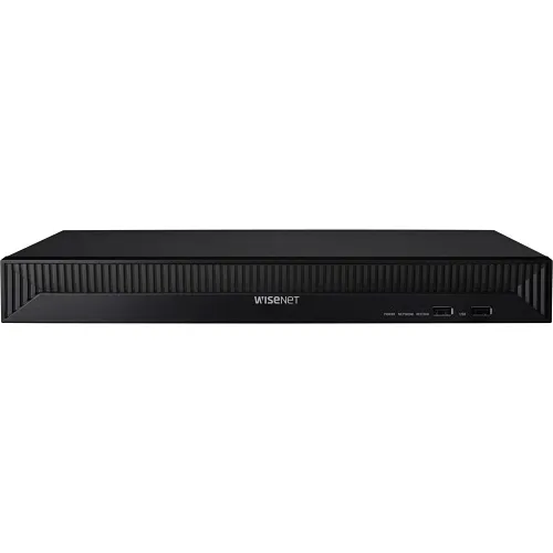 Hanwha QRN-1630S-16TB NVR, 16-Channel Network Video Recorder with 16TB Storage and 16 PoE Ports, 130W Total PoE Budget