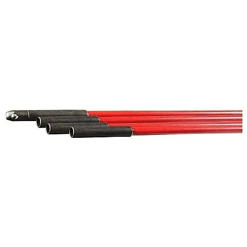 Dottie QS3612X4 Cable Tie and Strap, 3/16" 12' Red Rod with Eye and Hook