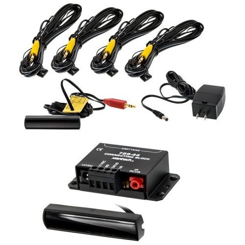 Xantech DL85KE Universal Dinky Link Standard Range IR Receiver Kit with Connecting Block, Power Supply, and Emitters