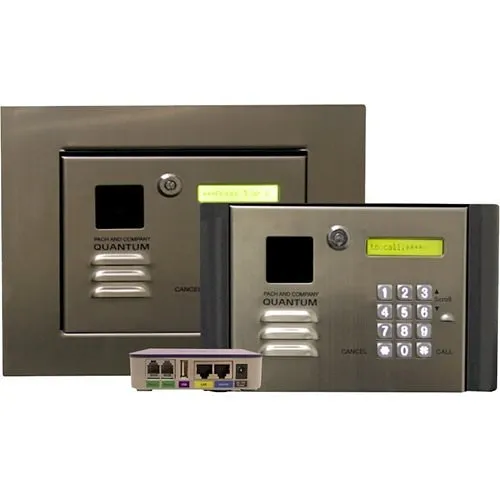 Pach & Co QVOIPFF Quantum 600-Tenant Browser Based VOIP Telephone Entry System, 3000-Cards, 600-Codes, Flush Mount