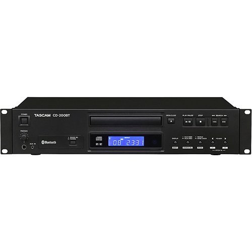 TASCAM CD-200BT Professional CD Player with Bluetooth Receiver, 1U RMS