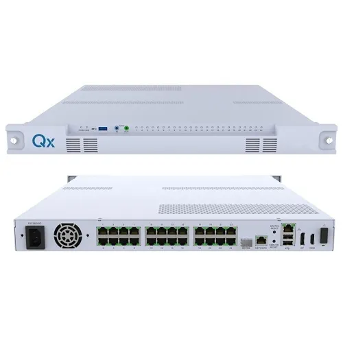 Qumulex QXE520 QxEnergy Rackmount Gateway Appliance for QxControl, 24-Port PoE, 12TB HDD