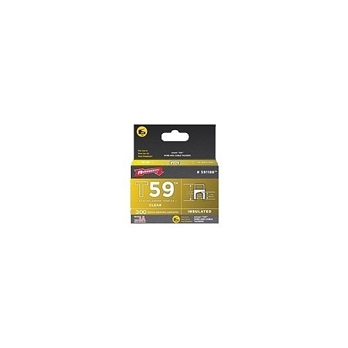 Arrow 591188 Insulated Staples, 1/4" by 5/16", 300-Pack, Clear