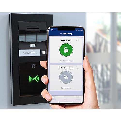 2N IP & LTE VERSO Frame for Installation in the Wall, 2-Modules, Black