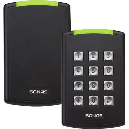 ISONAS R-1-MCT-WK Pure IP Wall Mount Keypad Wiegand Reader, Black