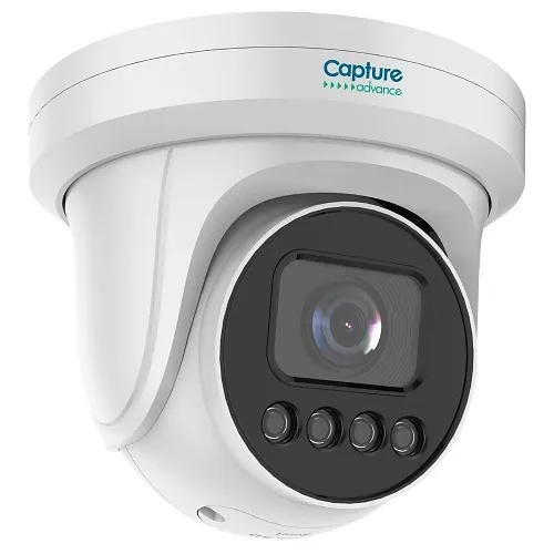 Capture Advance R2-5MPTRMTRZ 5MP WDR IR Turret IP Camera, 2.7-13.5mm Lens, NDAA Compliant, White