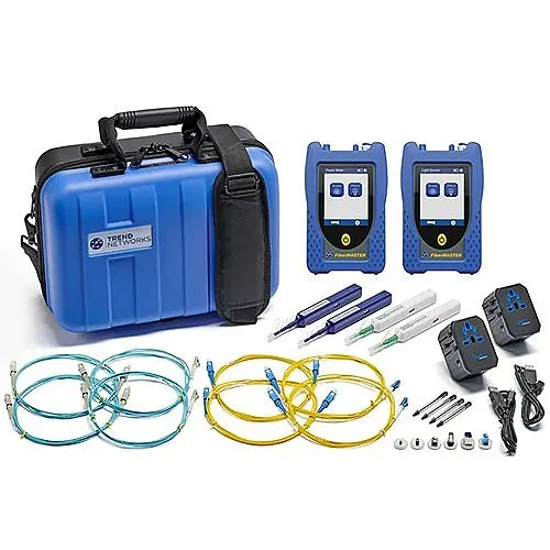 TREND Networks R240-PMLS FiberMASTER Multimode/Single-Mode Power Meter and Quad Light Source Kit, Inspection Port, VFL
