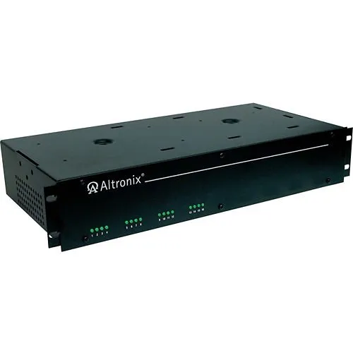 Altronix R2416220 CCTV Power Supply, 16 Fused Outputs, 24/28VAC at 8A, 220VAC, 2U