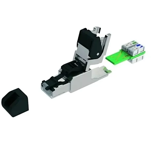 Belden R301603 000S1 CAT6a Industrial Ruggedized Plug Modular Connector, Shielded, IDC