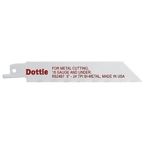 Dottie R624B7 Cutting Tool, 3/4" 6" Bi-Metal Reciproblade