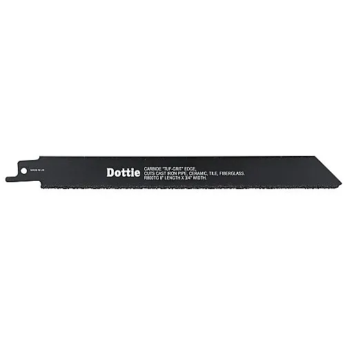 Dottie R800TG Cutting Tool, 3/4" 8" Carbide Grit Reciproblade