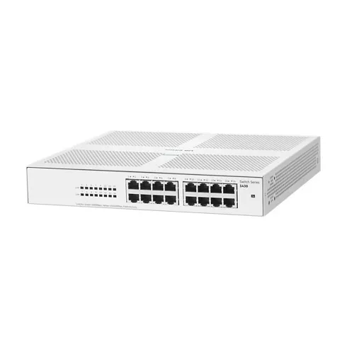 HPE R8R47A#ABA Switch Series 1430 16-Port Gb Unmanaged Layer 2 Ethernet Switch, 16x 1G, Fan-less
