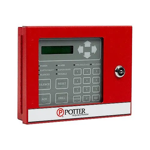 Potter RA-6075R LCD Releasing Annunciator for the PFC-6075R Addressable Releasing Fire Control Panel