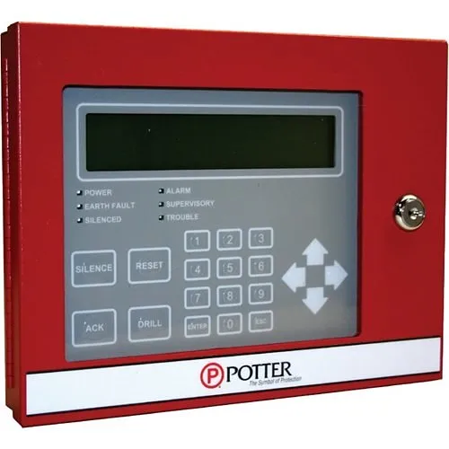 Potter RA-6500 160-Character LCD Remote Annunciator for PFC-6000 Series, Gray
