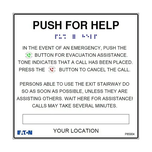 Eaton RAS-INSTRUC VoCALL 16 US, Digital Area of Refuge System, Emergency Voice System