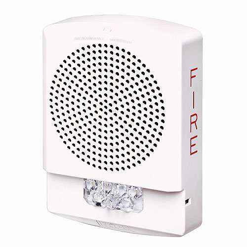 Eaton ELFHSW Eluxa Low Frequency Sounder Strobe, Wall, FIRE, 110/177 cd, 24V, Indoor, White