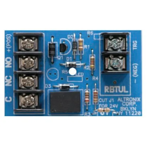 Altronix RBUL Relay Module, Ultra-Sensitive, 12/24VDC, SPDT Contacts at 1A/28VDC