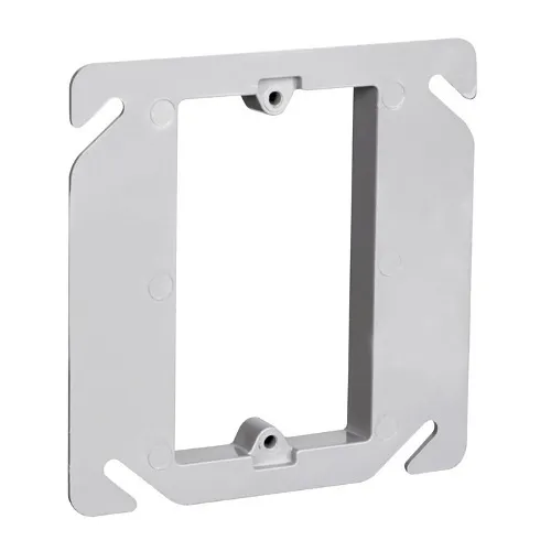 On-Q RC1 Single-Gang Cover for 4" Square Box, Wall Box Accessory, Plastic, 100-Pack