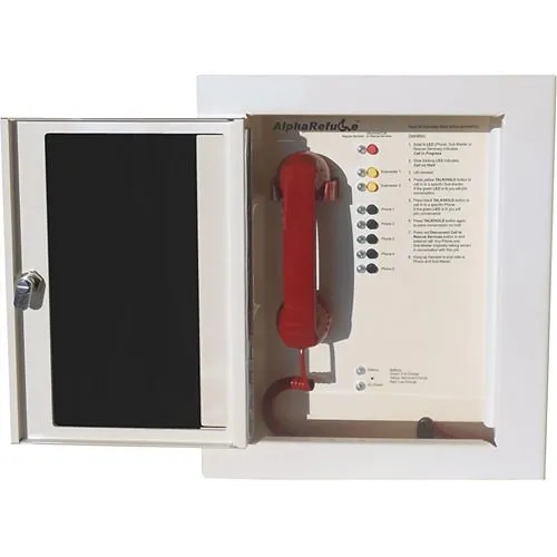 Alpha RCC2505CF AlphaRefuge 2100 Series Refuge Command Center, 5-Unit Capacity, Flush, Lockable, Painted Cabinet