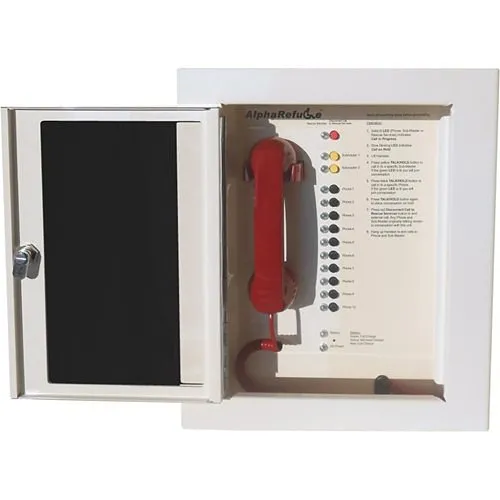 Alpha RCC2510CF AlphaRefuge 2100 Series Refuge Command Center, 10-Unit Capacity, Flush, Lockable, Painted Cabinet