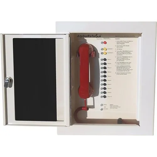 Alpha RCC2510CS AlphaRefuge 2100 Series Refuge Command Center, 10-Unit Capacity, Surface, Lockable, Painted Cabinet