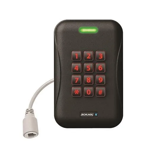 Schlage RCK15 Multi-Technology IP Reader Controller with Keypad, Single Gang Mount, Black