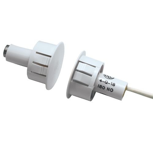 GRI 199-12-G 1" Steel Door Recessed Switch Set, Standard Gap, 5W, 175VDC, 0.25 Amp, DPDT, X 2, Gray