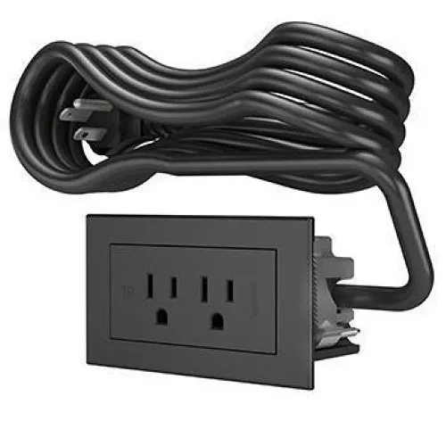 Wiremold RD2RBK Radiant Furniture Power Center FPC 2OL, Black, TAA Compliant