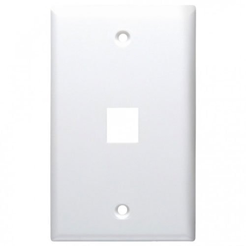 DataComm 20-3001-WH Keystone Plate, 1-Port Standard Size, UL, White